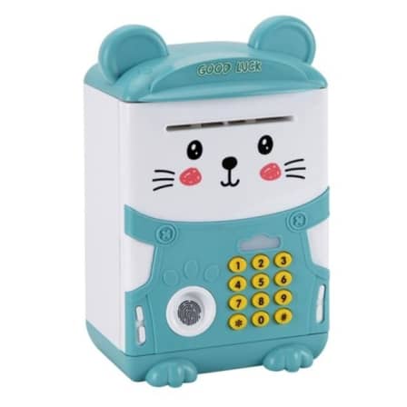 Fingerprint Smart Saving Piggy Box - Blue_0