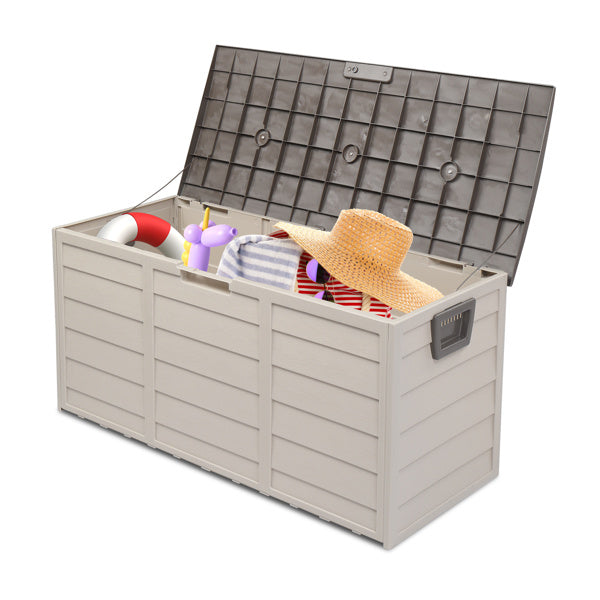 75gal 130lb Brown Plastic Patio Storage Box